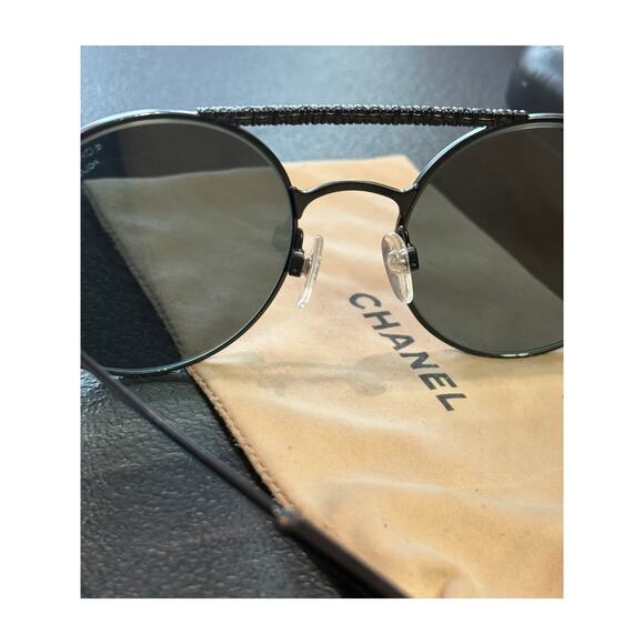 CHANEL  Metal Winter Round Sunglasses 4232 Black*Polarized* 53|21|140 - Picture 9 of 10